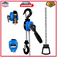 Mini Chain Hoist 1/4 Ton 550Lbs Capacity 10Ft Lift Small Come along Alloy Steel