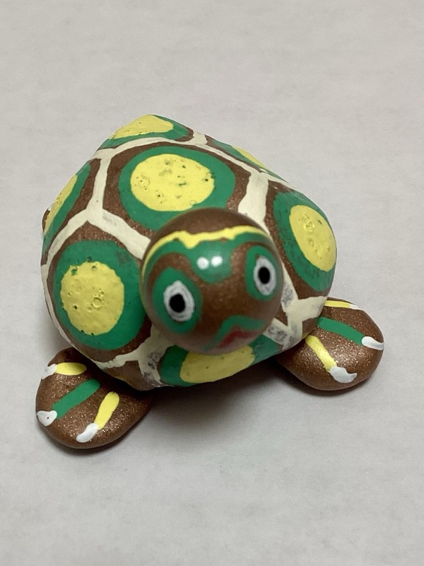 Handmade Hand painted Turtle Figurine, New
