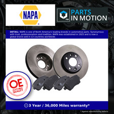 2x Vented Brake Discs and Pads fits NISSAN NOTE E11 1.4 Front 06 to 12 260mm Set