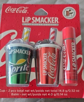 Lip Smacker Coca Cola Collection Lip Balm Trio Coke and Sprite.  NIP
