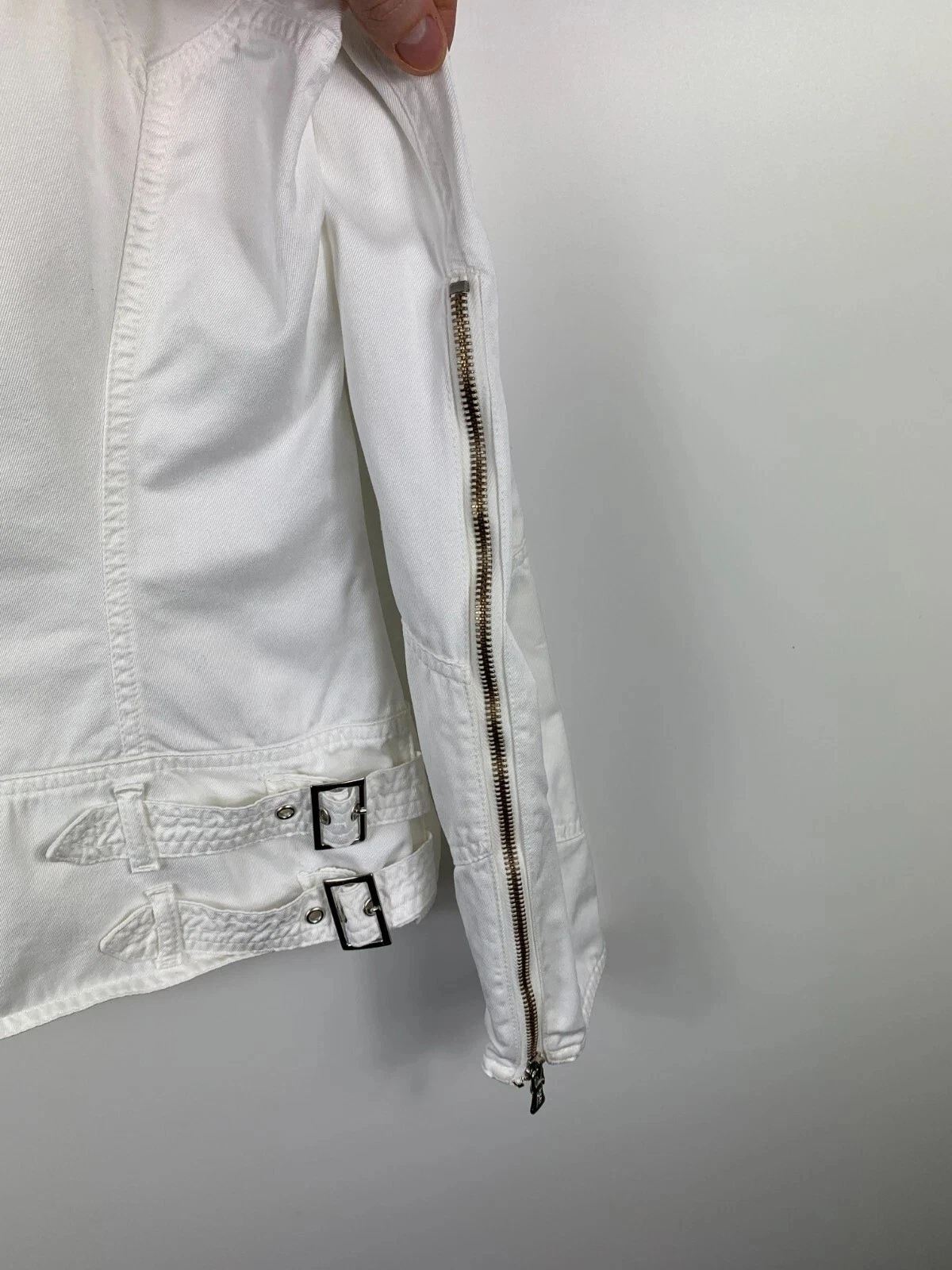 Giacca denim da donna Versace jeans couture bianca taglia S