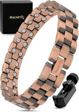 MagnetRX Ultra Strength Pure Men Copper Magnetic Therapy Bracelet (President)