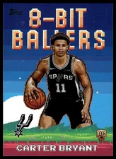 Carter Bryant 2025-26 Topps #8B-40 8-Bit Ballers San Antonio Spurs