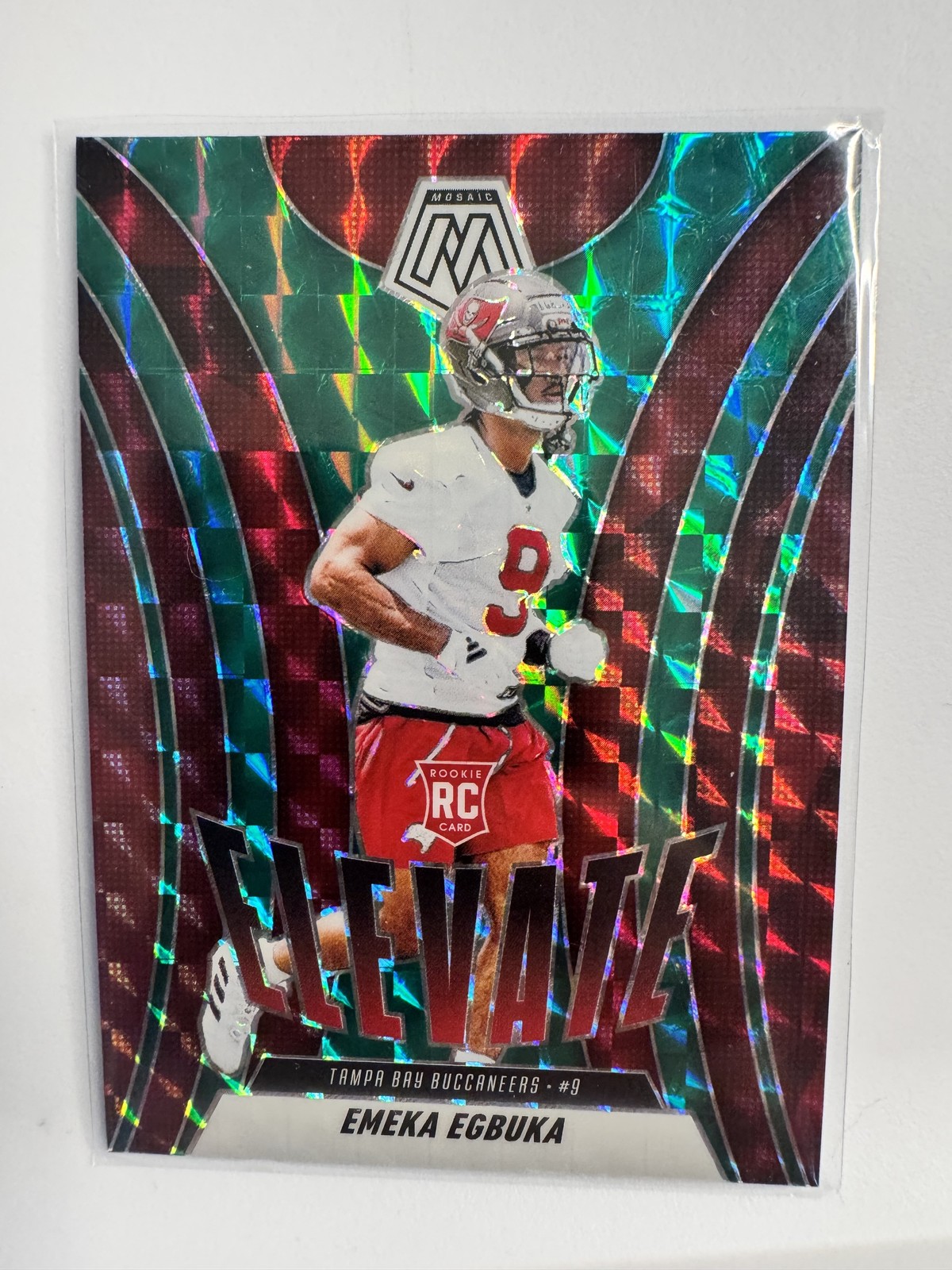 2025 Panini Mosaic #2 Emeka Egbuka Elevate Mosaic Red