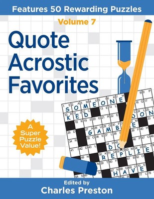 Quote Acrostic Favorites Features 50 Rewarding Puzzles Charles Preston Buch 2020