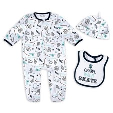 Newborn & Infant WEAR by Erin Andrews Seattle Kraken Sleep and Play Sleeper Set