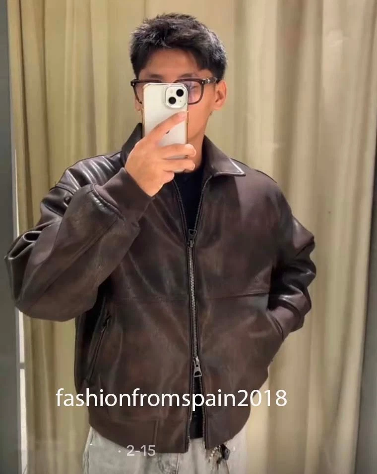 Zara Leather Outer Shell Jackets for Men for sale | eBay