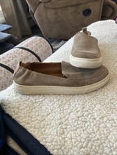 T Lucky Brand Shoes Womens 8 M Slip On Loafers Brown Suede