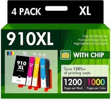 910XL 910 Ink Cartridges Combo Pack: Replacement for HP 8020 910 XL 910XL Black