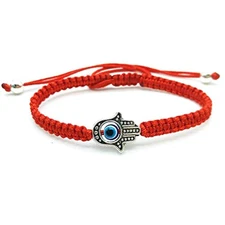 Unisex Handmade Braided Rope Lucky Red String Bracelet Hamsa Evil Eye Charm Brac