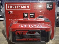 Genuine Craftsman V20 20 Volt Max 4.0AH Lithium-Ion Battery CMCB204 - NEW 2025