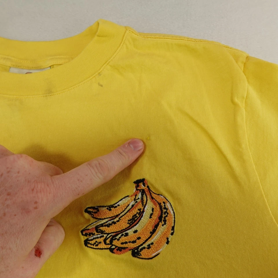 Camiseta Farm Rio Going Bananas Mujer Pequeña Amarilla Tropical Frutas Defectos Foto 4 de 4