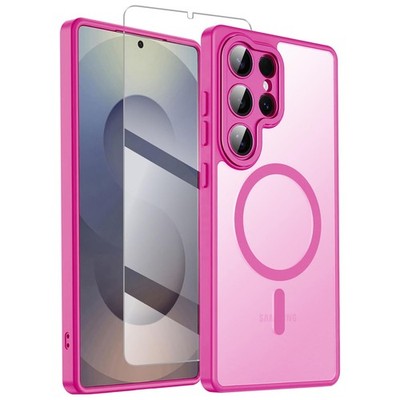 Magnetic for Samsung Galaxy S24 Ultra Case with Screen Protector & Camera Pro...