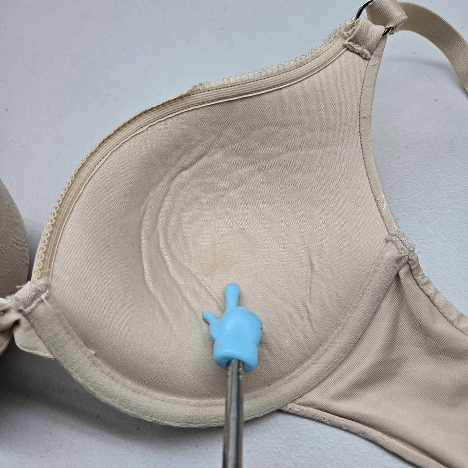 Sujetador Lily Of France Mujer 34C Beige Floral 2131101 Camiseta Con Aros Encaje LEER Foto 3 de 4