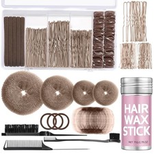 Bun Maker, Hair Bun Maker,Donut Bun Maker Set - Hair Donut Bun Maker Tan Brown
