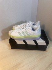 Adidas VL Court Bold J Women  s Size 6.0 White/purple/green
