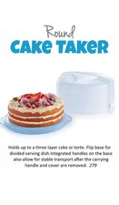 *SUPER OFFERTA* Tupperware X-LARGE Torta rotonda torta blu ghiaccio coperchio trasparente MANICO