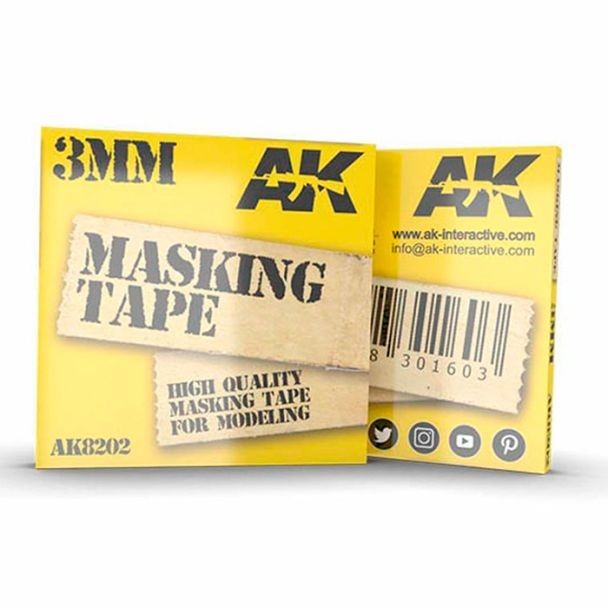 AK Masking Tape 3mm - Hobby Tools & Accessories - AK Interactive - Brand New