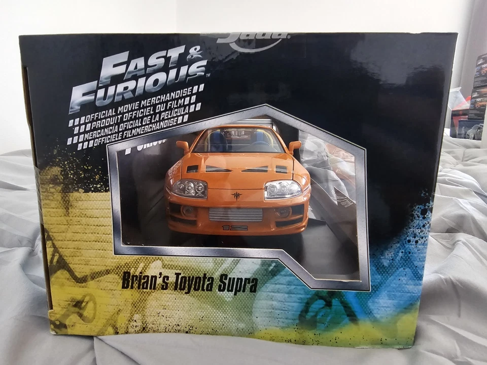 Jada Diecast Fast & Furious Toyota Supra Orange 1/18 - Image 3 of 3