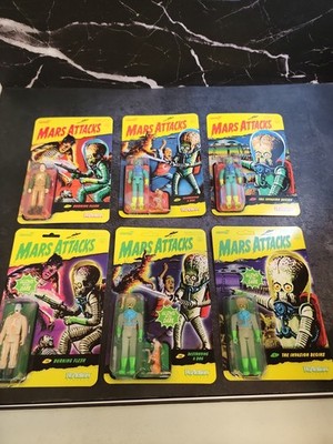 Super7 Reaction 3.75 Figure Mars Attacks Complete Set Of 6