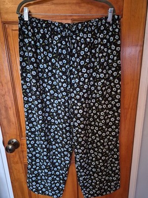 Casablanca Pant Women's Size 1X FLORAL SIZE 1X STRETCHABLE WAIST NWOT 