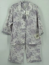 NWT Crabtree & Evelyn Vintage 1996 2-Piece Sleepwear Set Women's Size Large