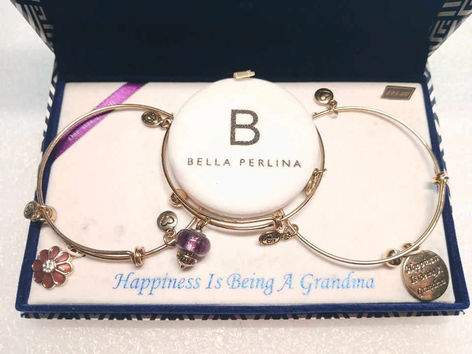 Pulsera Bella Perlina Abuela Charm - Juego Tono Dorado - En Caja Regalo Sin Usar Foto 2 de 4