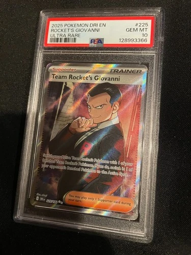 Team Rocket's Giovanni Eng Destined Rivals Ultra Rare #225/182 PSA 10 GEM MINT!