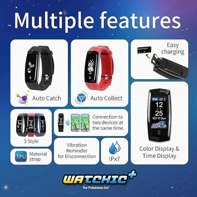 Brook Pocket Auto Catch Watchic Plus: две учетные записи, водонепроницаемые цветные часы IPX7 - Изображение 4 из 4