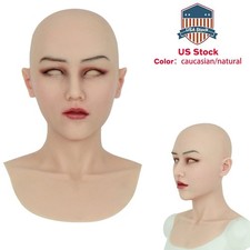 Cosplay May Mask Female Silicone Headgear With Shawl Makeup for Transgender