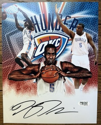 Oklahoma City Thunder Kendrick Perkins  Autographed Signed 8x10 Photo SMUDGED
