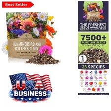Vibrant Butterfly & Hummingbird Wildflower Seeds - 1 oz Pack with 7500+ Seeds 239.84 per gallon