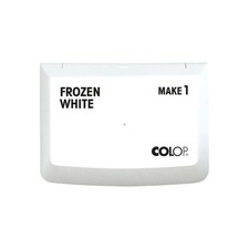 COLOP Make 1 Ink Stamp Pad, Non-Toxic, 3.5" x 1.94", Frozen White