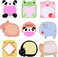 24 Pack Sticky Notes for Party Bags Animal Designs Party Bag Fillers for Kids