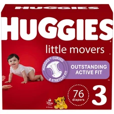 Huggies Little Movers Diapers  - Size 3 - 76ct