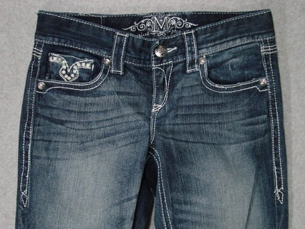 TE01450 **MAURICES** VAQUEROS ACAMPANADOS PARA MUJER talla 3/4S AZUL OSCURO; ¡BONITOS JEANS! Foto 4 de 4