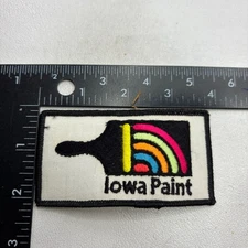 Vintage c 1980s Or 90s Colorful Paintbrush IOWA PAINT Patch 00.T