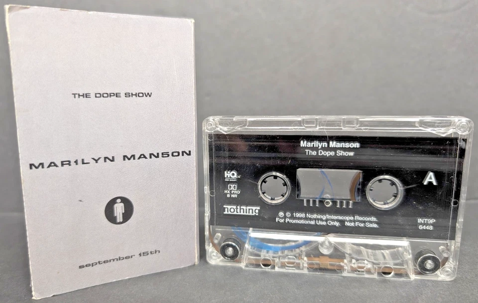 Кассетная лента Marilyn Manson Dope Show 1998 промо механические животные 15 сентября - Изображение 3 из 4