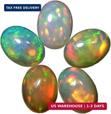 Natural Ethiopian Opal 5x7mm oval cabochon AAA quality loose calibrated gemstone