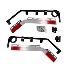 Pair Angled Down Bar Type Truck 1 Coil Mud Flap Hangers Complete 3 Coils Type