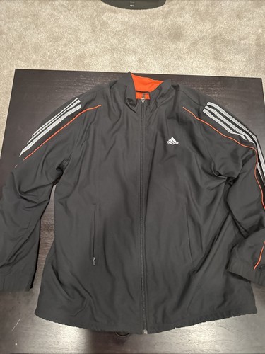 Adidas Track Suit Mens XL Black Orange Pro Tennis Warm Up Jacket Pants - Imagen 4 de 15