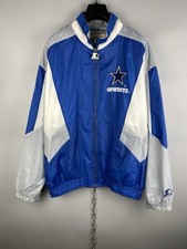 Vintage 90s Starter Pro Line NFL Dallas Cowboys Windbreaker Jacket Size 2XL