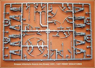 PERRY MINIATURES Grappe Infanterie Guerre des Roses Figurines 28mm plastique