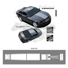 Ford Mustang 2013 up Center Stripes Graphic Kit - Bright White