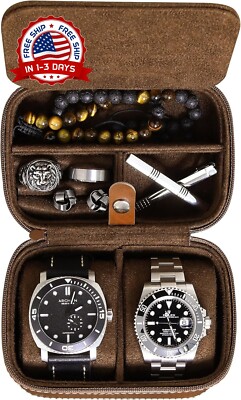 Estuche de Viaje para Relojes Caja Compartimentos Organizador Portatil  Relojes