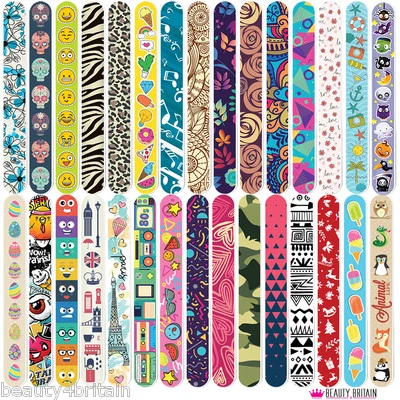 B4B 50 x NAIL FILES DOUBLE SIDED DIFFERENT STYLES COLOURS BRAND NEW WHOLESALE UK