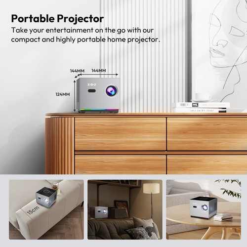 Portable Android 11 LED Projector BT 5.0 2.4/5G WiFi Dual Band Home Theater AU - Picture 8 of 13