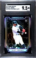 ELOY JIMENEZ 2019 Panini Obsidian Electric Etch Purple Rookie RC SGC 9.5 #26/99