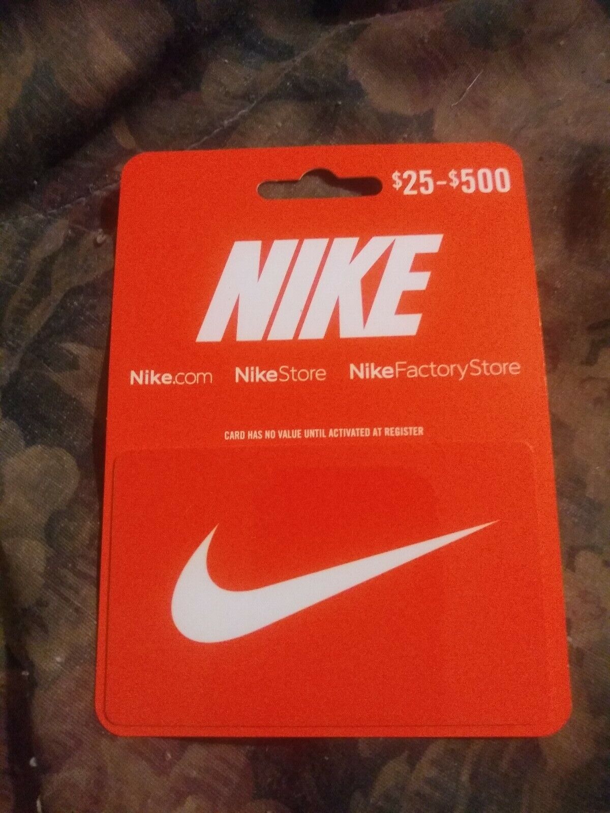 Nike * Tarjeta de regalo de colección totalmente nueva respaldo sin valor * | eBay