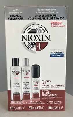 Nioxin System 4 Color Safe Set for Thicker, Fuller Hair Shampoo 95% Full Used 1x